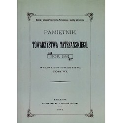 Pamiętnik Towarzystwa Tatrzańskiego, t. VI rok 1881